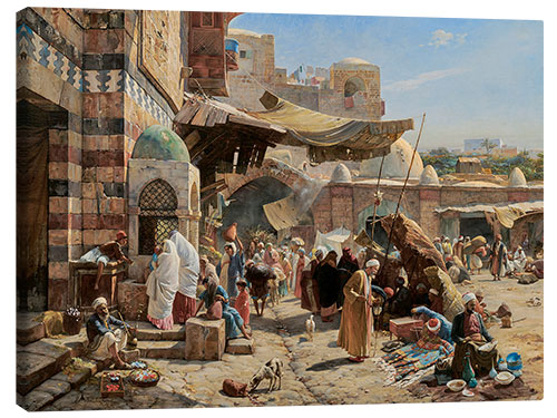 Canvas print Market in Jaffa, 1887