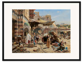 Gerahmter Kunstdruck Markt in Jaffa, 1887
