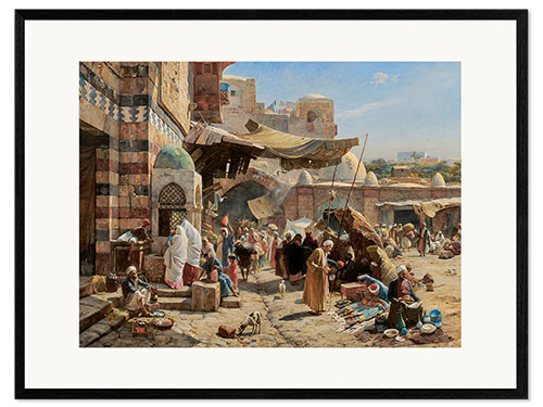 Framed art print Market in Jaffa, 1887