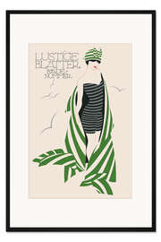 Gerahmter Kunstdruck Lustige Blätter Bade-Nummer