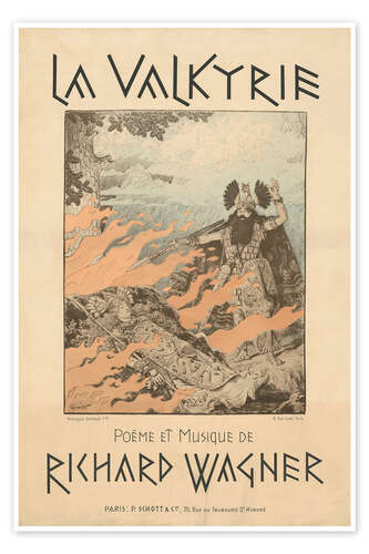 Poster La Valkyrie, Richard Wagner