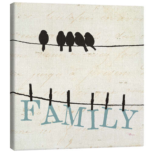 Canvas print Bird Talk - Family
