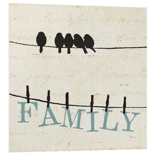 Foam board print Bird Talk - Family