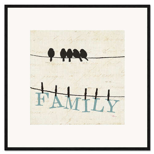 Stampa artistica con cornice Bird Talk - Family