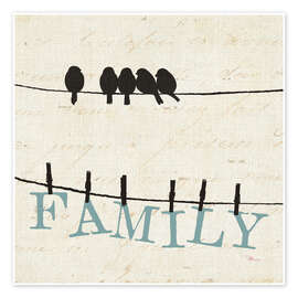 Wall print  Bird Talk - Family - Pela Studio