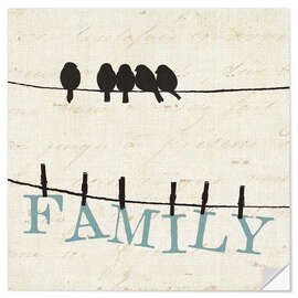 Sticker mural Bird Talk - Family