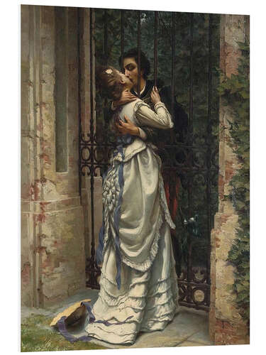 Foam board print Ill Bacio - The Kiss, Silvio Allason