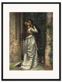 Gerahmter Kunstdruck Il Bacio - Der Kuss, Silvio Allason