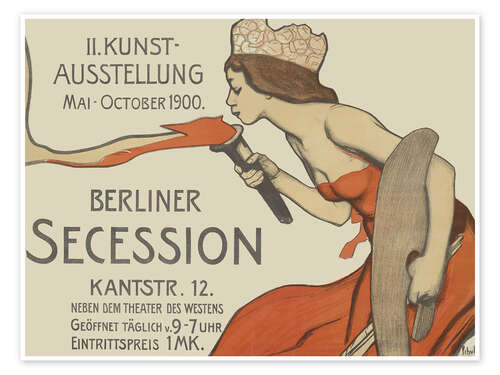 Poster Berliner Secession, II. Kunstausstellung Mai-October 1900