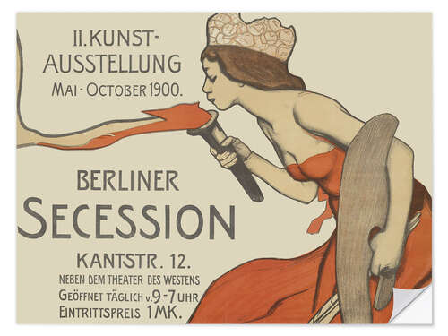 Autocolante decorativo Berliner Secession, 2nd Art Exhibition May-October 1900