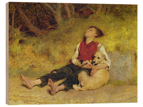 Wood print His Only Friend