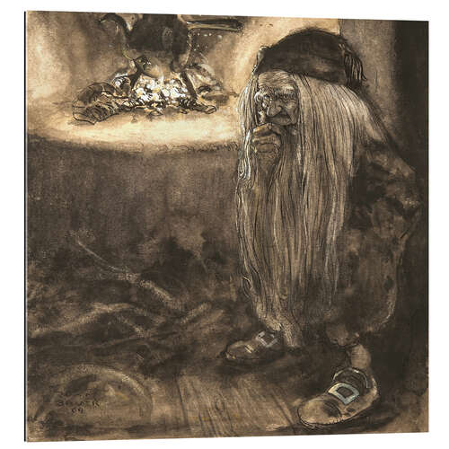 Gallery print Troll by a Fireplace