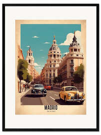 Gerahmter Kunstdruck Madrid Reiseplakat