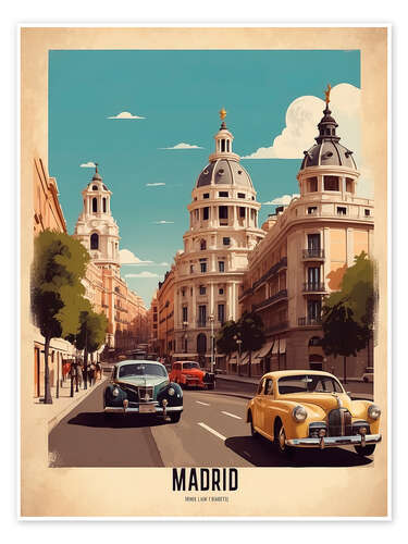 Juliste Madrid Travel Art