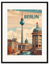 Gerahmter Kunstdruck Berlin Reiseplakat
