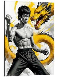 Magnettafel Bruce Lee Kung Fu Master - nobelart
