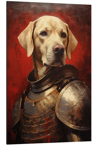 Tableau en aluminium Medieval Portrait of a Labrador Knight