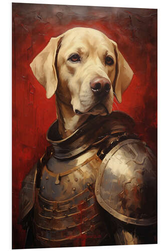 Print på skumplade Medieval Portrait of a Labrador Knight