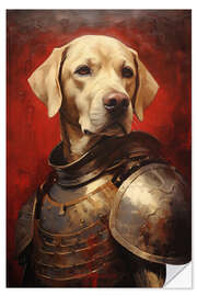 Wall sticker Medieval Portrait of a Labrador Knight