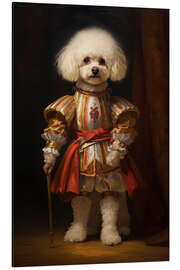 Magnettafel Mittelalterliches Porträt eines Pudelritters