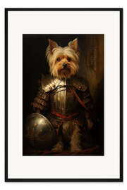 Gerahmter Kunstdruck Terrier-Ritter