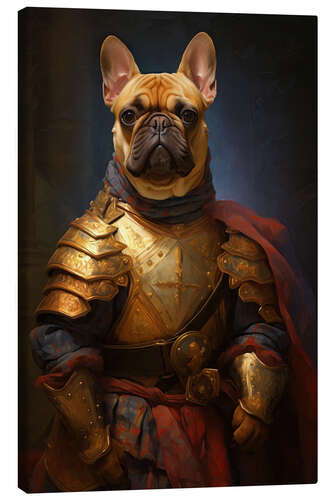 Canvas-taulu French Bulldog Knight