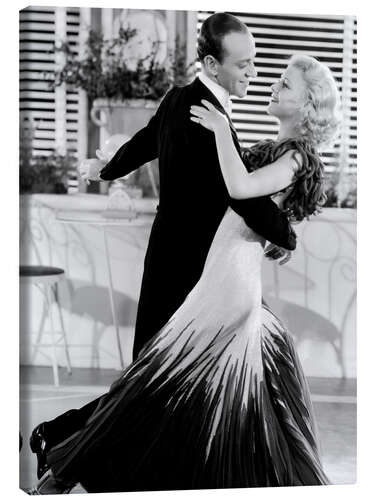 Tableau sur toile Fred Astaire and Ginger Rogers in "The Gay Divorcee", 1934