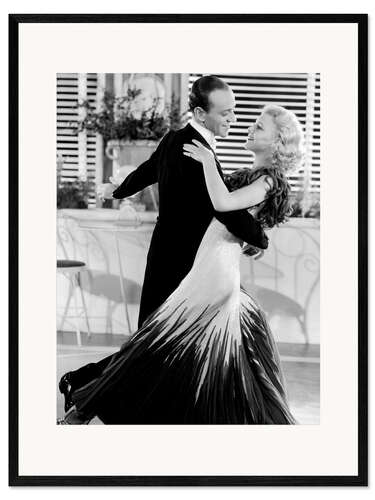 Impressão artística com moldura Fred Astaire and Ginger Rogers in "The Gay Divorcee", 1934