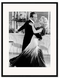 Gerahmter Kunstdruck Fred Astaire und Ginger Rogers in "Scheidung auf Amerikanisch", 1934