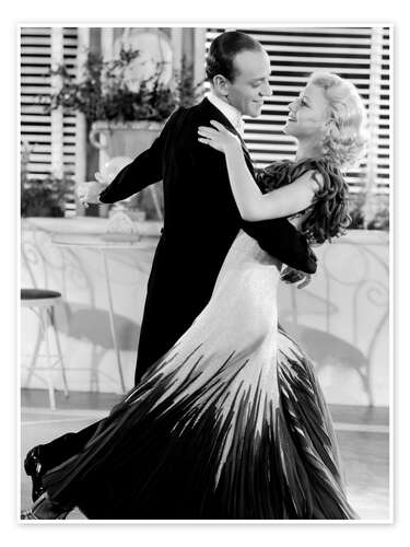 Poster Fred Astaire and Ginger Rogers in "The Gay Divorcee", 1934