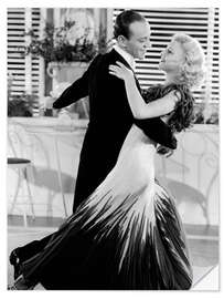 Selvklæbende plakat Fred Astaire and Ginger Rogers in "The Gay Divorcee", 1934