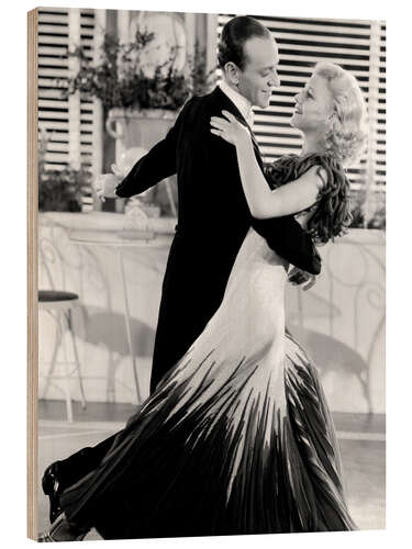 Cuadro de madera Fred Astaire and Ginger Rogers in "The Gay Divorcee", 1934