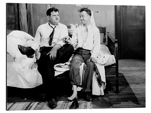 Aluminium print Laurel and Hardy in "Angora Love", 1929