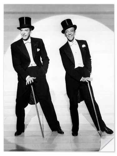 Wandsticker Jack Buchanan, Fred Astaire in "Vorhang auf", 1953