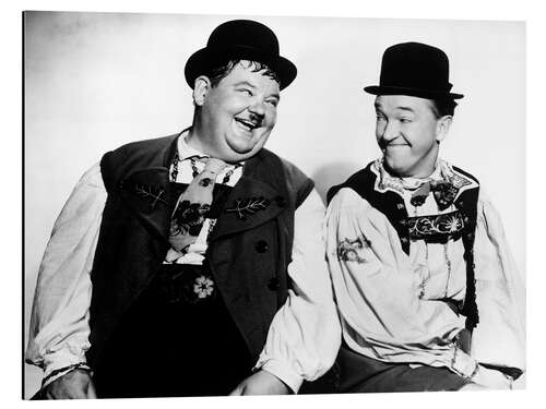 Alubild Laurel & Hardy als Salontiroler, 1938