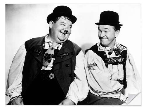 Selvklebende plakat Laurel & Hardy in "Swiss Miss", 1938