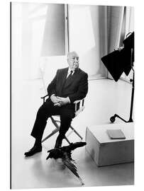 Magnettafel Alfred Hitchcock am Set von "Die Vögel", 1963