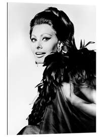 Tableau en plexi-alu Sophia Loren in &quot;Arabesque&quot;