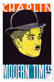 Muursticker Modern Times - Charlie Chaplin, 1936