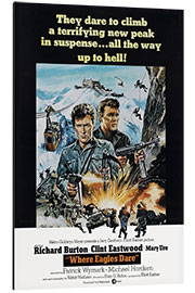 Quadro em alumínio Where Eagles Dare - Clint Eastwood, Richard Burton, 1968