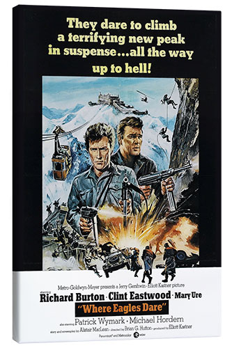 Obraz na płótnie Where Eagles Dare - Clint Eastwood, Richard Burton, 1968