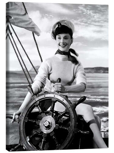 Tableau sur toile Audrey Hepburn as a sailor