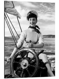 Magnettafel Audrey Hepburn als Matrosin