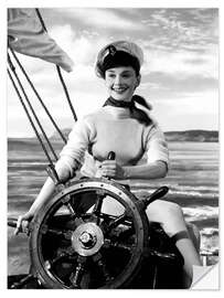 Naklejka na ścianę Audrey Hepburn as a sailor