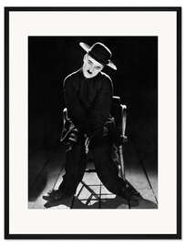 Gerahmter Kunstdruck Charlie Chaplin in "Der Pilger", 1923