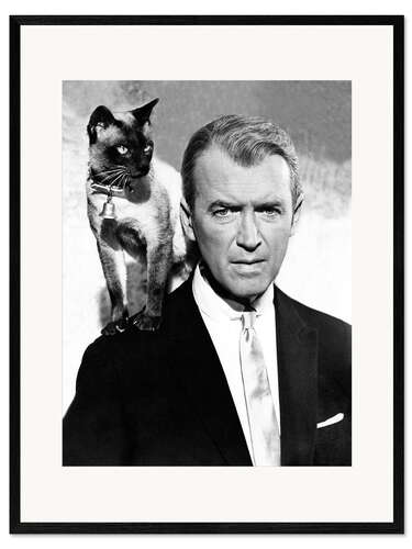 Impresión de arte enmarcada James Stewart in "Bell, Book and Candle", 1958