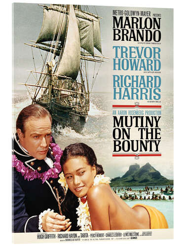 Acrylglasbild Marlon Brando - Meuterei auf der Bounty (englisch)