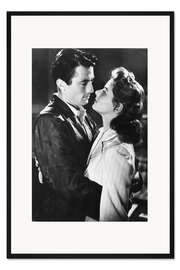 Gerahmter Kunstdruck Gregory Peck und Ingrid Bergman in "Ich kämpfe um dich", 1945