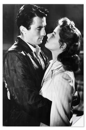 Sisustustarra Gregory Peck and Ingrid Bergman in "Spellbound", 1945