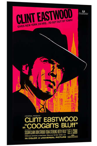 Print på skumplade Coogan's Bluff - Clint Eastwood, 1968